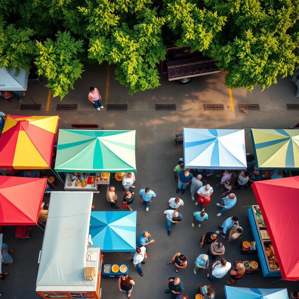 Professional food vendor at outdoor festival